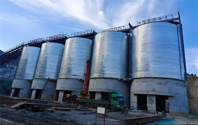 陵水螺旋卷板仓施工现场